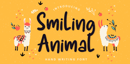 Smiling Animal Font Poster 1