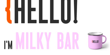 Milky Bar Font Poster 1