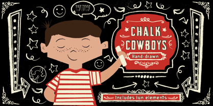 Chalk Cowboys Font Poster 1