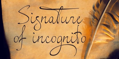 Signature of Incognito Font Poster 1