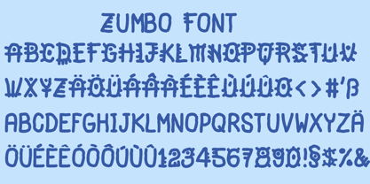 Zumbo Font Poster 6