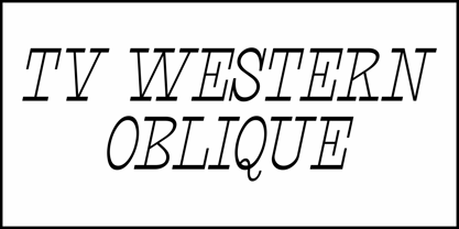 TV Western JNL Font Poster 4