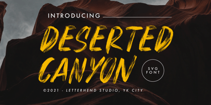 Deserted Canyon Font Poster 1