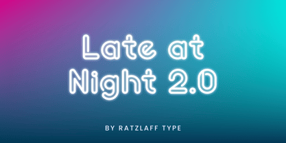 Late at Night Font Poster 1