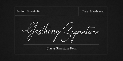 Gasthony Signature Font Poster 1