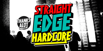 Straight Edge Font Poster 15