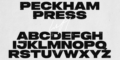 Peckham Press Font Poster 2