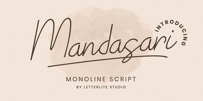 Mandasari Script Font Poster 1
