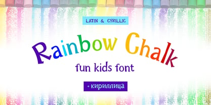 Rainbow Chalk Cyrillic Fuente Póster 1
