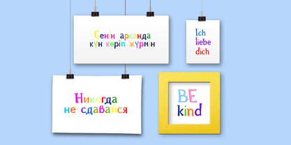 Rainbow Chalk Cyrillic Font Poster 3