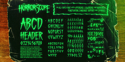 Horror Scope Font Poster 2