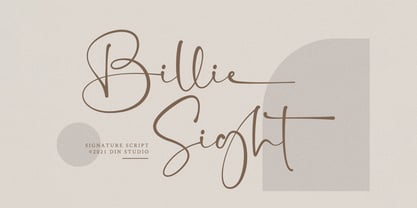 Billie Sight Font Poster 2