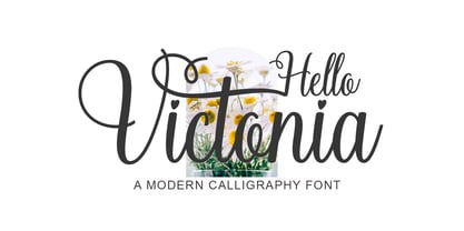 Hello Victonia Font Poster 1