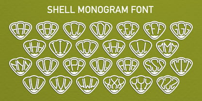 Shell Monogram Font Poster 2