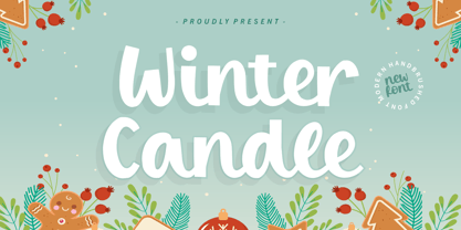 Winter Candle Font Poster 1
