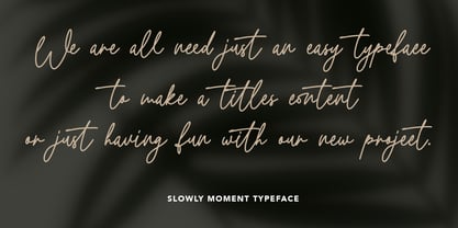Slowly Moment Font Poster 3