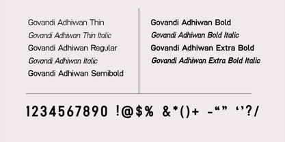 Govandi Adhiwan Font Poster 10