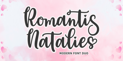 Romantis Natalies Duo Font Poster 1