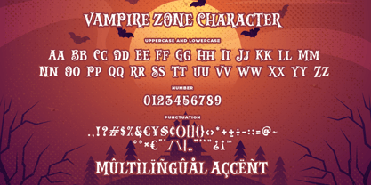 Vampire Zone Font Poster 7