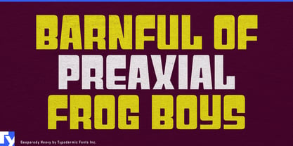 Geoparody Font Poster 3