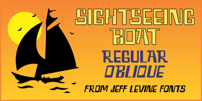 Sightseeing Boat JNL Font Poster 1