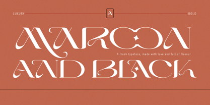 Maroon And Black Font Poster 1