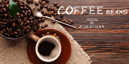 Coffee Beans Font Poster 2