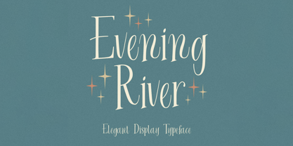Evening River Fuente Póster 1