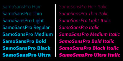 Samo Sans Pro Fuente Póster 4