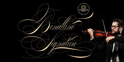 Benalline Signature Font Poster 1