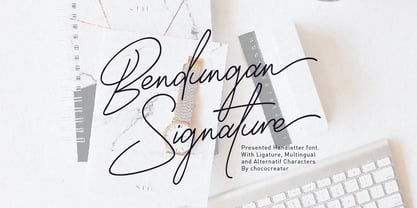 Bendungan Signature Font Poster 1