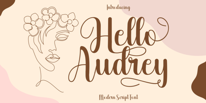 Hello Audrey Font Poster 1