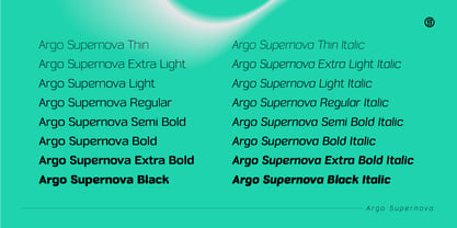 Argo Supernova Font Poster 4
