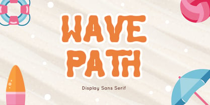 Wave Path Font Poster 1