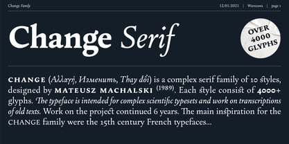 Change Serif Fuente Póster 1