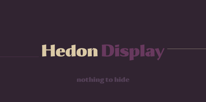 Hedon Display Font Poster 1