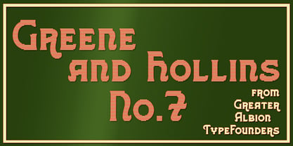 Greene And Hollins Font Poster 8