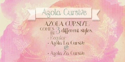 Azola Cursive Font Poster 2