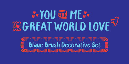 Blaue Brush Font Poster 8