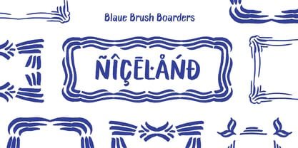 Blaue Brush Font Poster 3