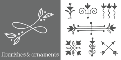 Flourishes & Ornaments Font Poster 3