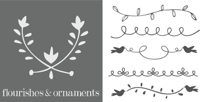 Flourishes & Ornaments Font Poster 2