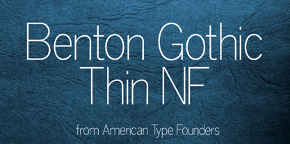 Benton Gothic Thin NF Font Poster 1