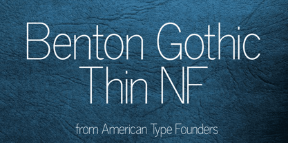 Benton Gothic Thin NF Fuente Póster 1