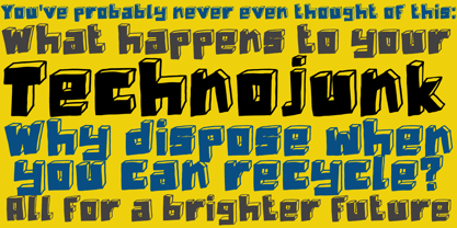 Technojunk Font Poster 1