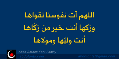 Abdo Screen Font Poster 2