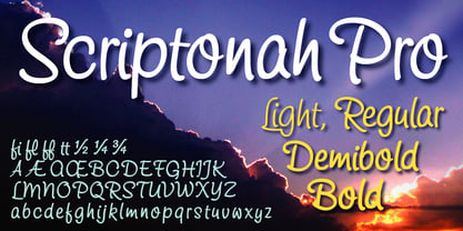 Scriptonah Pro Font Poster 1