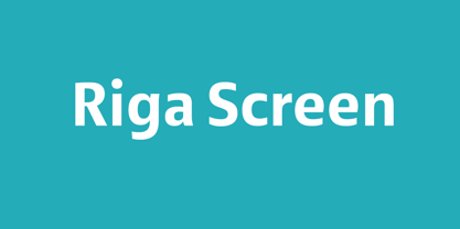 Riga Screen Font Poster 1