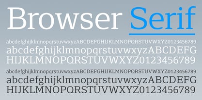 Browser Serif Font Poster 1