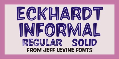Eckhardt Informal JNL Font Poster 1